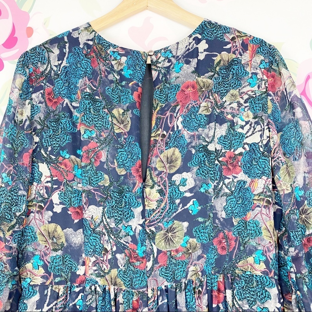 NEW Allyco Printed Floral Boho Romantic Maxi Dress - Picture 4 of 8
